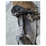 Vintage Western Saddle and Tack Set including Saddle, Stirrups, Reins, and Rope
