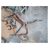 Vintage Western Saddle and Tack Set including Saddle, Stirrups, Reins, and Rope