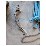 Vintage Western Saddle and Tack Set including Saddle, Stirrups, Reins, and Rope