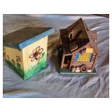 Wooden Birdhouse and Decorative Cabin Birdhouse