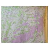 Various topographic maps from Ohio, a Globemaster 12 Inch Diameter Globe, and a red, white, and blue Norwegian flag