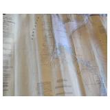 Various topographic maps from Ohio, a Globemaster 12 Inch Diameter Globe, and a red, white, and blue Norwegian flag