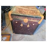Vintage Steamer Trunk with Brass Hardware