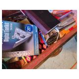 Vintage Trunk with Books and Yarn