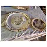 Cornish Hostess Server (missing lazy susan) and Marilyn Monroe Decorative Plate