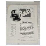 Vintage Buick and Overland Car Advertisements