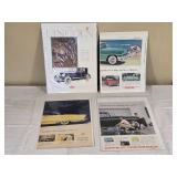 Vintage Automobile Advertisement Collection including Lincoln, Mercury, and Chrysler Ads