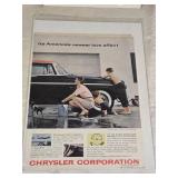 Vintage Automobile Advertisement Collection including Lincoln, Mercury, and Chrysler Ads