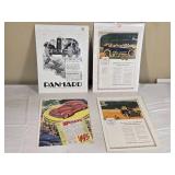 Vintage Car Advertisements Collection including Panhard and Willys Ads