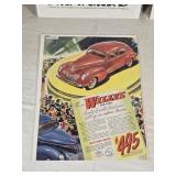 Vintage Car Advertisements Collection including Panhard and Willys Ads