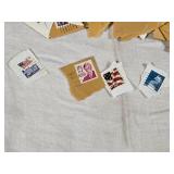 Lot of Vintage Postage Stamps and Cutouts