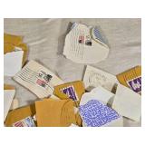 Lot of Vintage Postage Stamps and Cutouts