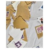 Lot of Vintage Postage Stamps and Cutouts