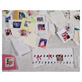 Lot of Postage Stamps Featuring Various Designs and Themes