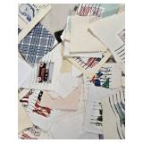 Collection of Vintage USA Postage Stamps Including Christmas, Love, and Flag Designs