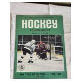 Lot of 3 Vintage Sports Magazines and Programs -1980 Baseball magazine featuring J.R. Richard, a 1980 Minnesota State High School Hockey Tournament program, and a 64th Annual State High School Basketb