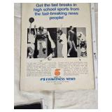 Lot of 3 Vintage Sports Magazines and Programs -1980 Baseball magazine featuring J.R. Richard, a 1980 Minnesota State High School Hockey Tournament program, and a 64th Annual State High School Basketb