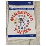 Lot of 1979 Minnesota Twins Baseball Programs and Scorecards