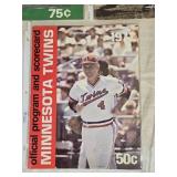Lot of 3 Minnesota Twins Baseball Programs from 1970s