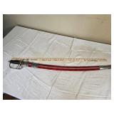 Antique Sword with Red Velvet Scabbard