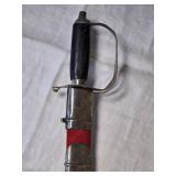 Antique Sword with Red Velvet Scabbard
