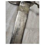 Antique Sword with Red Velvet Scabbard