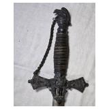 Antique Knights Of Pythias Ceremonial FCB Sword with Eagle and Sheath
