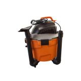 The RIDGID 9 Gallon Wet/Dry Vacuum has a 4.25 Peak HP motor and comes with a General Debris Filter, locking hose, and attachments for efficient cleaning.