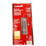 Husky | 8 ft. 10-Outlet Power Surge with Rubber Cover