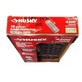 Husky | 8 ft. 10-Outlet Power Surge with Rubber Cover
