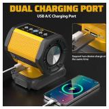 OHYES | Bluetooth Speaker Compatible with DeWALT 20v Max Battery with USB (Battery not Included)