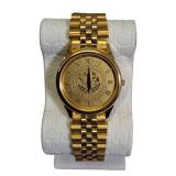 NDSU Bison Gold-tone Collegiate Wristwatches for Him and Her - North Dakota State University.
