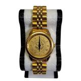 NDSU Bison Gold-tone Collegiate Wristwatches for Him and Her - North Dakota State University.