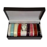 GOSSIP Quartz Watch featuring interchangeable leather straps.