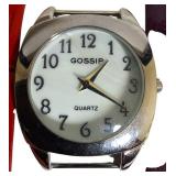 GOSSIP Quartz Watch featuring interchangeable leather straps.