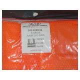 NEW PIP ANSI Type R Class 2 Two-Tone Eleven Pocket Surveyors Vest with Solid Front and Mesh Back- LARGE