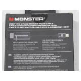 Monster USB Type-C Plug to HDMI to 4K HDMI Plug Cable, 5.9FT