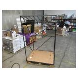 Welded Black Metal Frame Built to Fit Onto Pallets with Angled Roof - Perfect for Projects