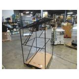 Welded Black Metal Frame Built to Fit Onto Pallets with Angled Roof - Perfect for Projects