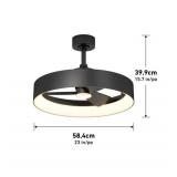 Artika Austin 23" LED Fandelier - Ceiling Fan and LED Light Fixture