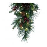Vickerman G118721LED 36-in Pre-lit Indoor Green Berry Artificial Christmas Wreath