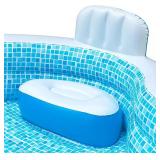 NEW Members Mark Elegant Mosaic Family Pool 10 Feet Long 2 Inflatable Seats with Backrests