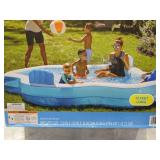 NEW Members Mark Elegant Mosaic Family Pool 10 Feet Long 2 Inflatable Seats with Backrests