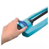 NEW  Aqua Joe SJI-OMS18 Indestructible Metal Base Oscillating Sprinkler with Adjustable Spray | 4000 sq ft Max Coverage