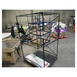 Welded Black Metal Frame Built to Fit Onto Pallets with Flat Roof - Perfect for Projects