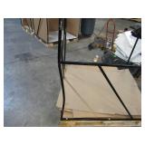 Welded Black Metal Frame Built to Fit Onto Pallets with Angled Roof - Perfect for Projects