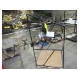 Welded Black Metal Frame Built to Fit Onto Pallets with Angled Roof - Perfect for Projects