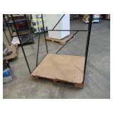 Welded Black Metal Frame Built to Fit Onto Pallets with Angled Roof - Perfect for Projects