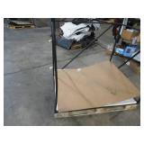 Welded Black Metal Frame Built to Fit Onto Pallets with Angled Roof - Perfect for Projects