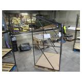 Welded Black Metal Frame Built to Fit Onto Pallets with Angled Roof - Perfect for Projects